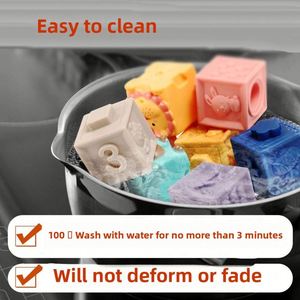 Baby Soft Plastic Building Blocks DIY Early Educational Stacking & <b>Bath</b> Assembly Digital Texture Toys for Model Types - Product Image 4