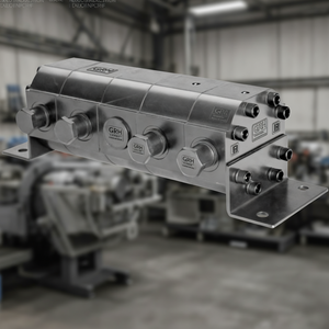 Motor Sincrónico con Divisor de Flujo Hidráulico de 2 Secciones para Fabricación Profesional - Product Image 2