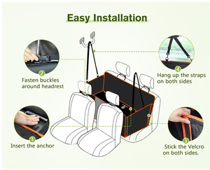 Hunde-Autohängematte für Reisen Rücksitz-Verlängerung für Hunde Rücksitzabdeckung Bett für Auto Hunde-Autositz-Verlängerung - Product Image 5