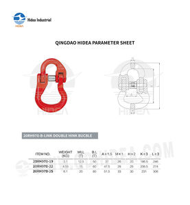 HIDEA Fabricant WLL 12.5-20T Accessoire de levage industriel, boucle à double anse en acier allié G80 haute résistance, hautement forgée - Product Image 6