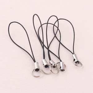 5cm màu đen Keychain đơn giản điện thoại di động Dây đeo Trống Điện thoại di động Dây đeo - Product Image 2