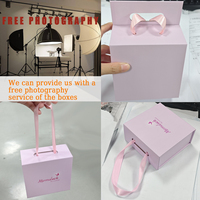 Luxus-Geschenkkörbe mit Eigenem Logo, Lila Karton-Geschenkboxen mit Griff für Kleidung, Schuhe und Hüte