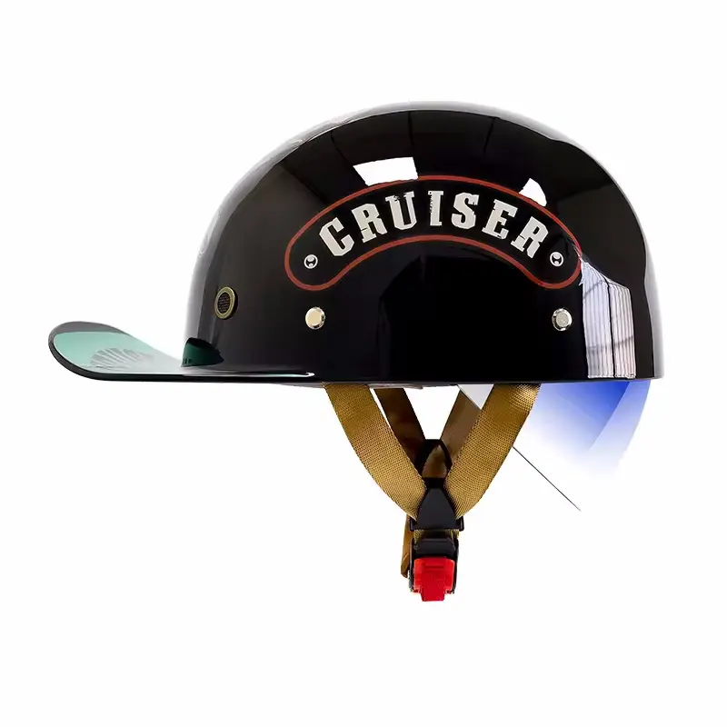 Custom helmet motorcycle half face helmet visor motorcycle for men picture with gradient color lens