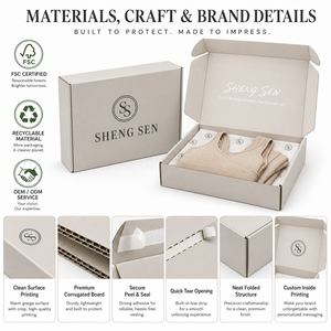 Boîtes d'expédition en carton ondulé personnalisées, boîtes d'emballage durables pour le commerce électronique avec logo, boîtes de courrier rembourrées protectrices - Product Image 2