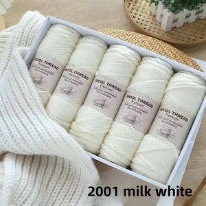 Avustralya ithal DIY karışımlı iplik yeni yün pamuk örgü iğneler sınır ötesi el örgü eşarp kazak geri dönüşümlü boyalı - Product Image 6