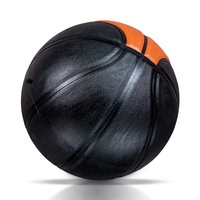 Ballon de basketball gonflable personnalisé de haute qualité en caoutchouc, taille moyenne