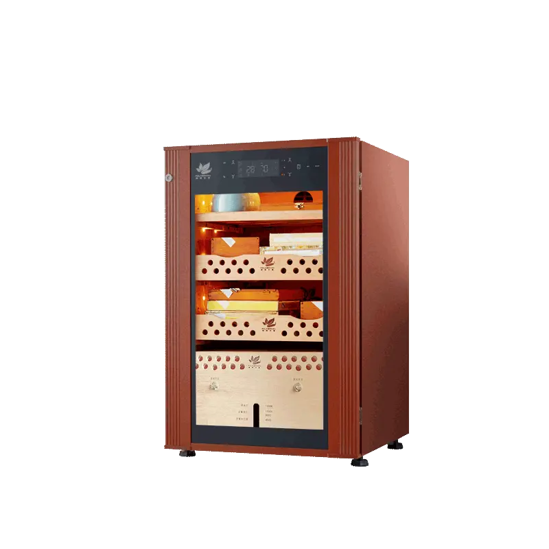 High-end Nice Quality Full Cedar Wood Inside Wall and Drawer Electronic Cigar Cooler Humidor