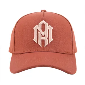 Großhandel hohe Qualität individuelle 5 Panel klassische 3D-Stickerei Logo Sportkappe Baumwolle Baseballmütze