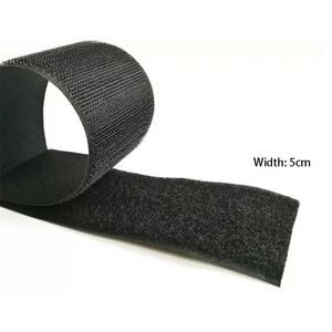 Bande auto-agrippante noire en nylon de 2 pouces avec logo personnalisé, haute adhérence, auto-adhésive, sangle auto-agrippante avec logo - Product Image 3