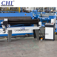 Machine à cintrer les plaques CNC, machine à cintrer à 3 rouleaux, cintreuse de tôles en acier inoxydable, machine pour conduits HVAC, machine automatique pour tôles
