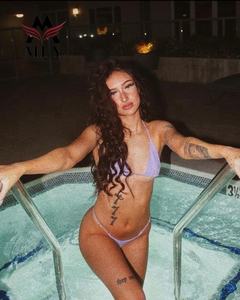 MLYニューデザインプライベートラベルカスタムロゴカラービキニエコフレンドリーファブリックセクシー水着女性水着2023 - Product Image 4