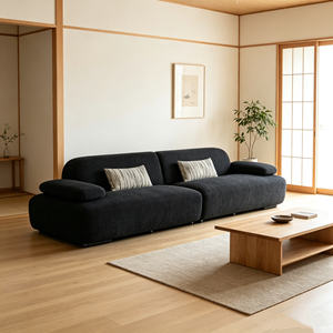 Espacioso Sofá de Terciopelo Estilo Montaña Nevada con Amplios Asientos, Ideal para Reuniones Familiares y Tiempo de Conversación Informal - Product Image 4