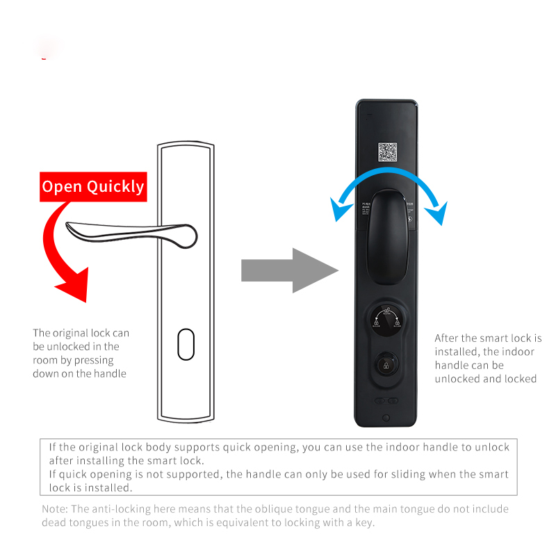 Glomarket Tuya Smart Lock Digital Door Viewer Camera Biometric Fingerprint Smart Door Lock