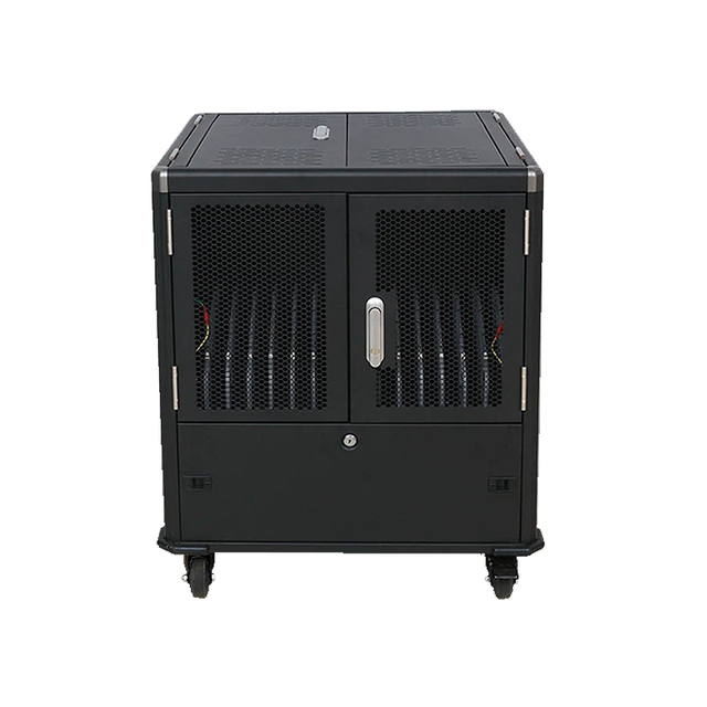 30 Devices Electric Charging Cart Top Open Design Aluminum Steel Construction for School/Hospital/Library/Office Use AC110/230V