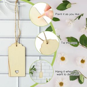 Unfinished DIY Wooden Crafts Decorations Blank Pendants Craft Boards & Wooden Plaques Carving Gift <b>Bookmarks</b> - Product Image 3