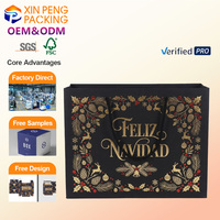 Caja de Regalo Navideña 2026 XP OEM, Estilo Bolsa de Regalo, Caja Rígida Roja de Lujo, Porta Regalos para Fiestas, Empaque Personalizado, Caja de Regalo de Papel Kraft