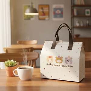 Sac isotherme jetable non tissé avec doublure en aluminium PP pour café, desserts et plats à emporter - Product Image 1