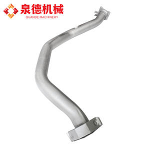 Tuyau d'échappement en acier inoxydable pour pièces de camion malaxeur/pompe Isuzu, arrière quatre trous, deux trous, trois essieux, compatible 1-22124033-0 - Product Image 1