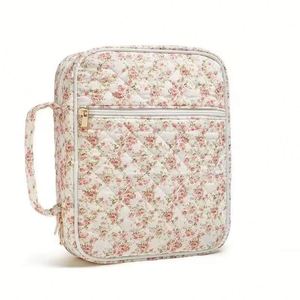 Bolsos Tote Casuales Florales con Múltiples Bolsillos y Monograma, Fundas para Biblias Acolchadas con Bordado Personalizado y Patchwork - Product Image 6