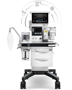 Appareil d'anesthésie vétérinaire portable avancé Mindray A3, équipement médical avec poste de travail pour utilisation en urgence en soins intensifs - Product Image 2