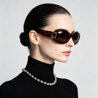 Lunettes de soleil de luxe de marque, tendance, classiques, rétro, vintage, motif écaille de tortue, unisexes, pour hommes et femmes
