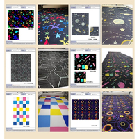 Tapis imprimé à poils ras de haute qualité personnalisé, tout motif, durable, ignifuge, tapis étoile néon pour bar, club, hall d'hôtel, billard