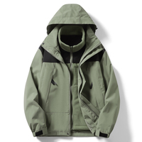 Veste d'hiver imperméable et coupe-vent pour homme, uniforme JK personnalisé 3-en-1, fermeture éclair, veste chaude pour activités de plein air