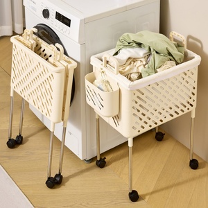 Cesto para Ropa Sucia sin Necesidad de Doblar, Cesto para Ropa y Juguetes, Plástico PP Multifuncional, Cestas de Almacenamiento con Ruedas y Asas - Product Image 6