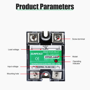 AA AC-Steuerung AC Einphasen-AC-SSR AC/AC-Din-Schiene Halbleiter relais 220V 10A 25A 40A 60A 80A 100A 120A 150A - Product Image 2