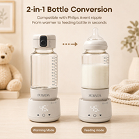 Chauffe-biberon portable rechargeable grande capacité, sans BPA, qualité alimentaire, avec fonction de chauffe rapide et maintien au chaud