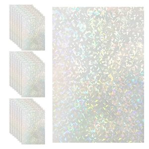 ผู้ผลิตฟิล์มโฮโลแกรมไวนิลแบบพิมพ์ได้ ฟิล์มโฮโลแกรมลายกระจกแตกแบบใส ม้วนกระดาษสติกเกอร์สำหรับเครื่องพิมพ์อิงค์เจ็ท - Product Image 5