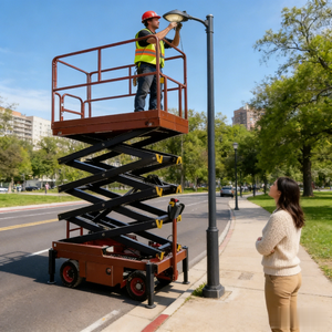 Plataforma de Trabajo Aérea Eléctrica en Oferta en Camboya, Elevador de Tijera, Elevador de Construcción de Metal, Nuevo para Uso Doméstico y Hoteles - Product Image 3