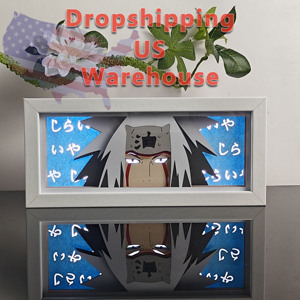 Demon <span class=keywords><strong>Slayer</strong></span> Magazzino USA Dropshipping Kpop Demon Hunter Lampada Intagliata in Carta 3D Light Box Decorazione da Tavolo Regalo di Natale - Product Image 5