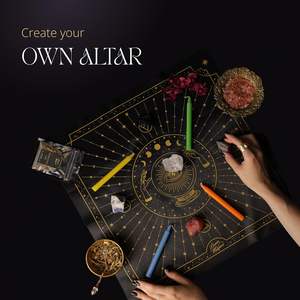 Juego <span class=keywords><strong>de</strong></span> <span class=keywords><strong>brujería</strong></span> Premium <span class=keywords><strong>de</strong></span> 70 piezas para principiantes, accesorios Wiccan, técnica tallada, retablo, cristales, gemas, hierbas, velas mágicas - Product Image 6