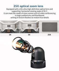 En iyi fiyat hızlı teslimat OEM 25X optik HDMI NDI IP 3G-SDI canlı akışı PTZ kamera kilise Video üretim okul etkinlikleri - Product Image 2