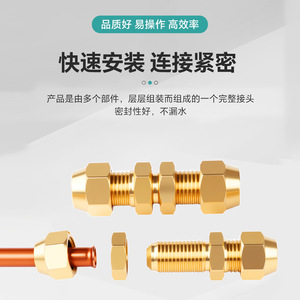 Conector Metálico Roscado Huihong de 66.358mm para Tubería de Cobre, Agua, Aire y Agua Salada, Color Dorado - Product Image 3