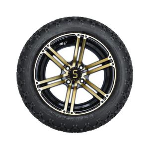 Chariot de golf 14 ''roues or/noir brillant et pneu de chariot Golff 22*10-14'' pour voiturettes de golf Club Car EZGO YAMAHA - Product Image 2