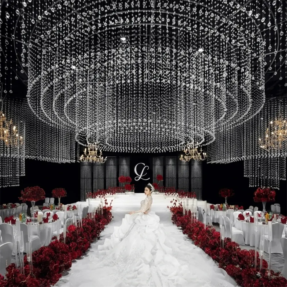 ストリップドレープタッセル装飾付き結婚式のドアウィンドウ装飾ストリングカーテン