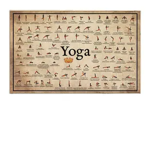 Yoga Ash tanga Chart Pose Gesundheit Poster Drucke Home Exercise Gym Wand kunst Leinwand Malerei Yoga Wandmalerei