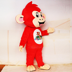 Mascotte fabricant quantité minimale <span class=keywords><strong>de</strong></span> commande 1PC personnalisé Halloween noël <span class=keywords><strong>Jungle</strong></span> Animal rouge singe dessin animé personnage marque mascotte Costume pour les ventes - Product Image 4