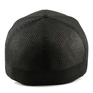 Wholesale PIHA SPORTS Custom Print Mesh <b>Black</b> Denim Unisex Trucker Hat 5 Panel High Profile 2 Side Stripe Embroidery Logo Spring - Product Image 6