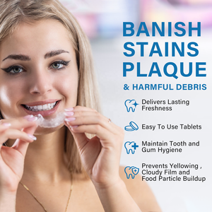 Tabletas Efervescentes de Silicona Antibacterianas al 99.9% para Limpieza de Dentaduras Postizas, Blanqueamiento Dental y Retenedores - Product Image 2