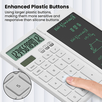 Bloc-notes électronique solaire Newyes Mini pour bureau et étudiants, écran LCD 6,5 pouces avec calculatrice 12 chiffres