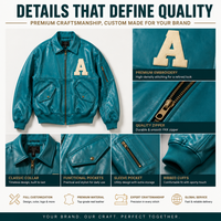 Blouson Bomber en Cuir Vintage Personnalisé pour Homme, Veste Universitaire à Fermeture Éclair Métallique, Veste Letterman avec Patch Chenille, Marque Privée, Fabrication OEM