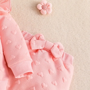 Conjuntos Casuales de Verano al por Mayor para Niñas de 2 Años con Estampado de Corazones y Lazo, Disfraz para Bebés y Niños Pequeños - Product Image 5