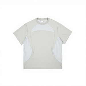 Camiseta de Manga Raglán para Hombre, Diseño Color Block, Corte Regular, Transpirable, Tejido de Punto, 100% Poliéster, Cuello Redondo, Diseño Sólido Informal - Product Image 1