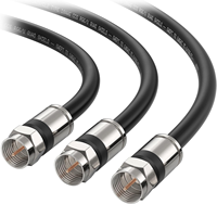 RG6 y RG6Q Compresión F-Connector Tri-Shield y Quad Shield Cable coaxial