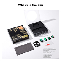 Filtro CPL Magnetico K&F Concept Direct-Fit per Fotocamera, Base Nera, Diffusione 1/4 ND2-32, Lente Grandangolare per Telefono e DJI Pocket 3/4
