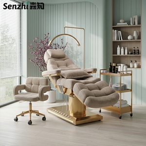 Nouveau Lit <span class=keywords><strong>de</strong></span> Beauté Électrique en Polaire Agneau, Table <span class=keywords><strong>de</strong></span> Massage Faciale 3 Moteurs avec Lumière - Product Image 1