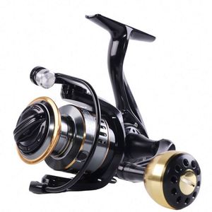Moulinet de pêche à lancer Luya en plastique avec poignée interchangeable, série 1000-7000, frein 10KG, rapport de transfert 5.2:1, pour usage en mer/rivière - Product Image 4